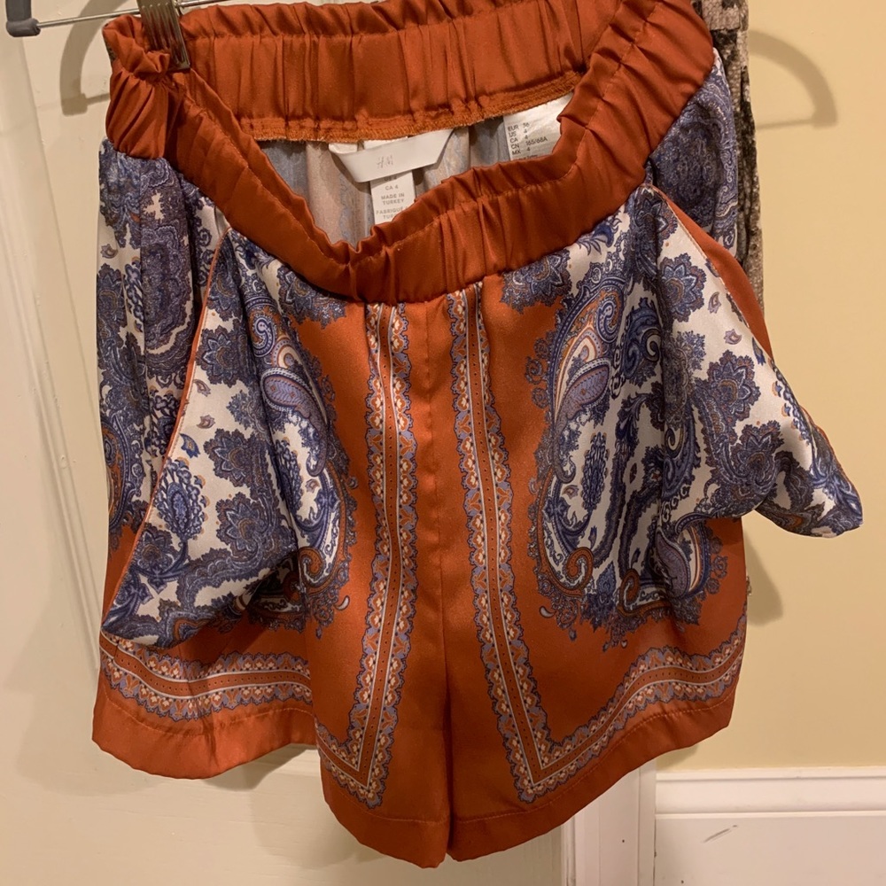 H&M silk shorts